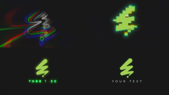 Videohive Glitch Zoom Logo Animation