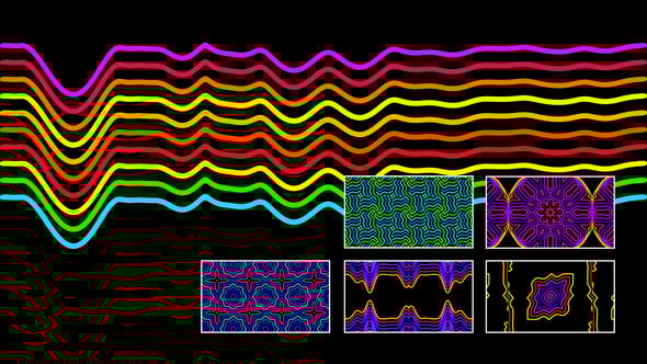 Videohive Audio Reactive Visualizer – Vibrant Kaleidoscopic Psychedelic Music Visuals