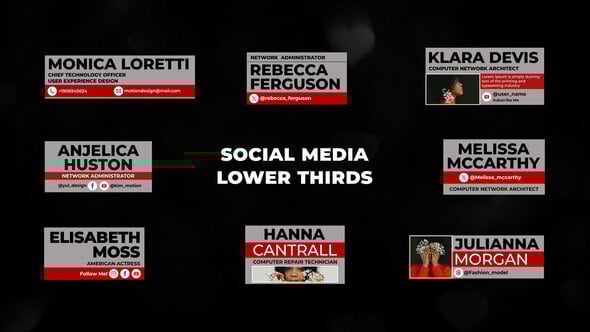 Videohive Social Media Lower Thirds | AE