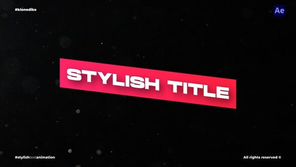 Videohive Stylish Text Animation | AE