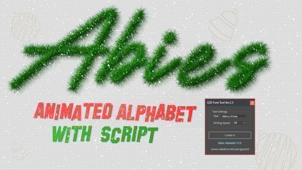 Videohive Abies Alphabet – Animated Fonts Inspired by Christmas Fir Tree