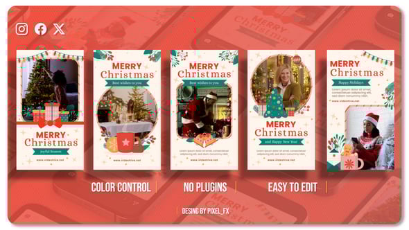 Videohive Merry Christmas | Happy New Year Stories V1