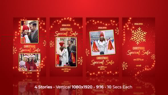 Videohive Christmas Celebration Sale Insta Stories