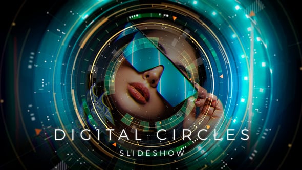 Videohive Digital Circles Slideshow