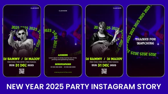 Videohive Happy New Year Party Instagram Story