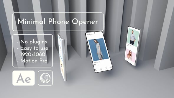 Videohive Minimal Phone Opener