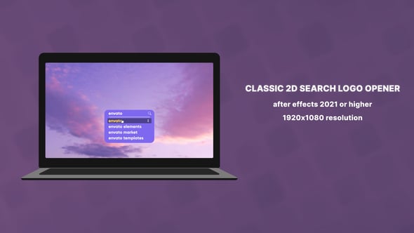 Videohive After Effects Classic 2D Search Logo Opener 60fps