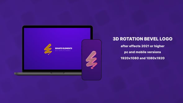 Videohive After Effects 3D Rotation Bevel Logo for PC and Mobile