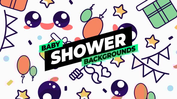 Videohive Kids Icons Backgrounds