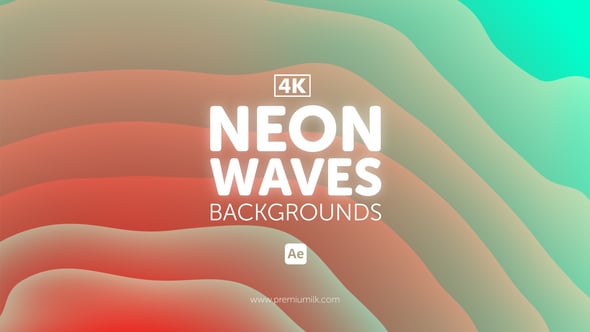 Videohive Neon Waves Backgrounds
