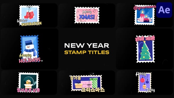 Videohive New Year Stamp Titles for After Effects