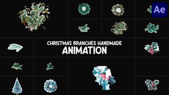 Videohive Christmas Branches Handmade Animation | After Effects 55153512