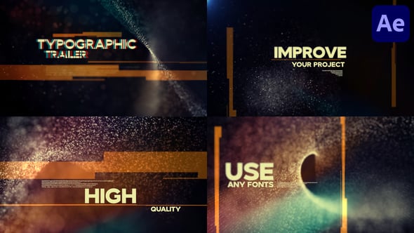 Videohive Typographic Trailer for After Effects