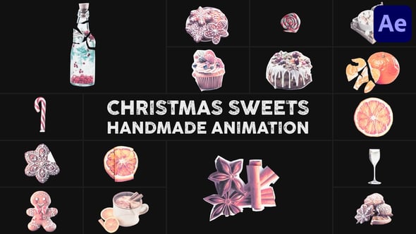 Videohive Christmas Sweets Handmade Animation | After Effects