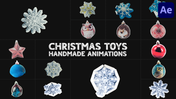 Videohive Christmas Toys Handmade Animations | After Effects