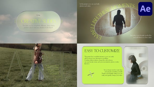 Videohive Cloudy Glass Slideshow for After Effects