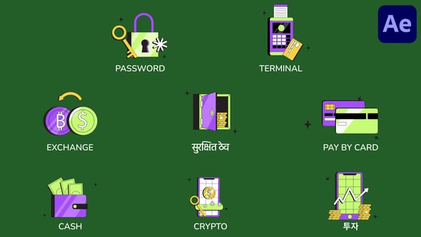 Videohive Payment Icons And Titles for After Effects
