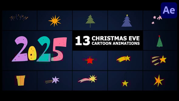 Videohive Christmas Eve Cartoon Animations | After Effects