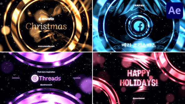 Videohive Christmas Wishes Time Typography for After Effects