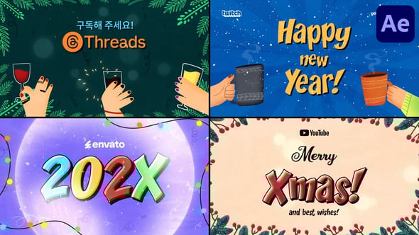 Videohive Christmas Greetings Typography | After Effects