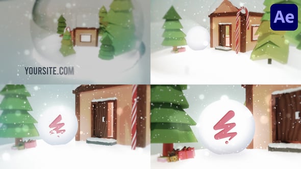 Videohive Snow Globe Logo Reveal for After Effects