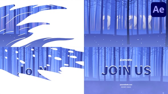 Videohive Winter Forest Logo Opener for After Effects