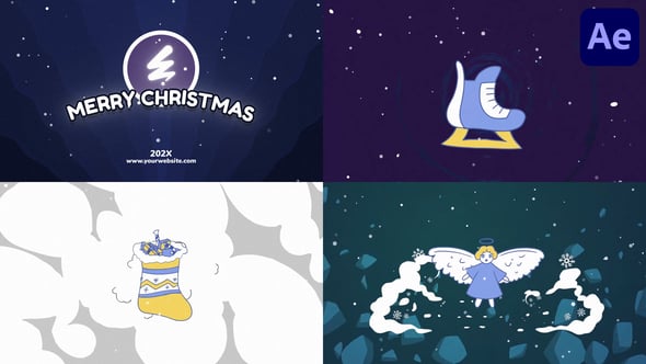 Videohive Christmas Morphing Logo | After Effects