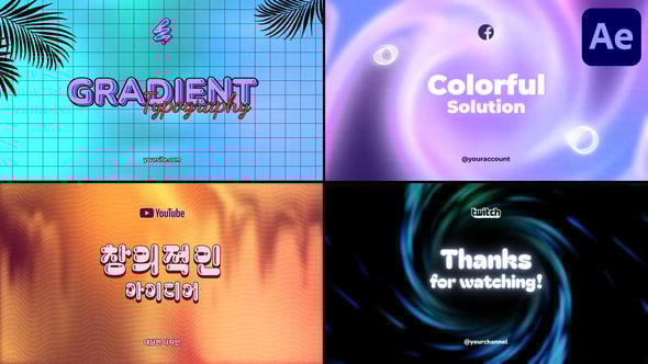 Videohive Gradient Typography for After Effects 55194858