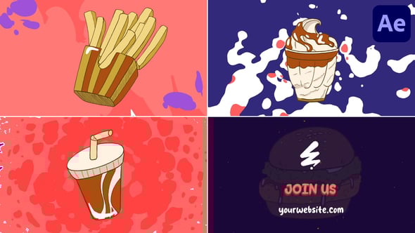 Videohive Food Morphing Logo for After Effects