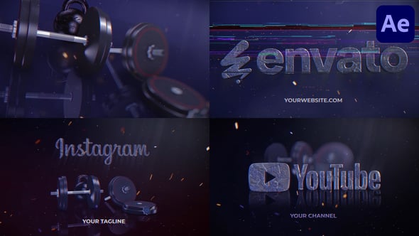 Videohive Gym Logo 3 in 1 for After Effects