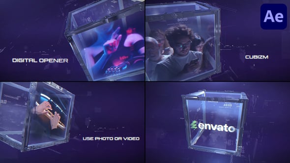 Videohive Digital Opener Cubizm for After Effects 55500849