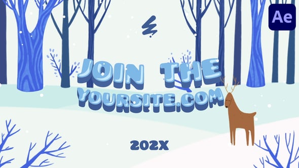 Videohive Winter Forest Logo | After Effects