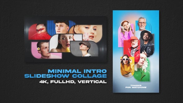 Videohive Minimal Intro Slideshow Collage