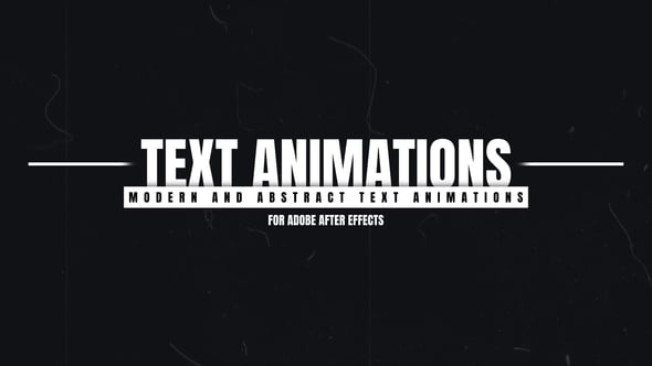 Videohive Text Animations 55396604