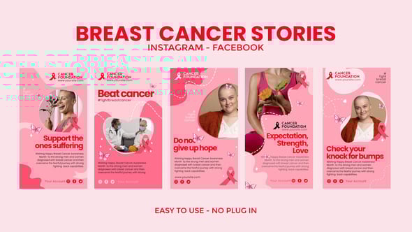 Videohive Breast Cancer Instagram Stories 55416860
