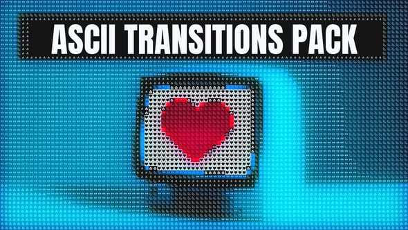 Videohive ASCII Transitions Pack | After Effects