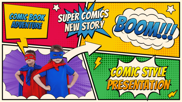 Videohive Comics Style Multiscreen Opener