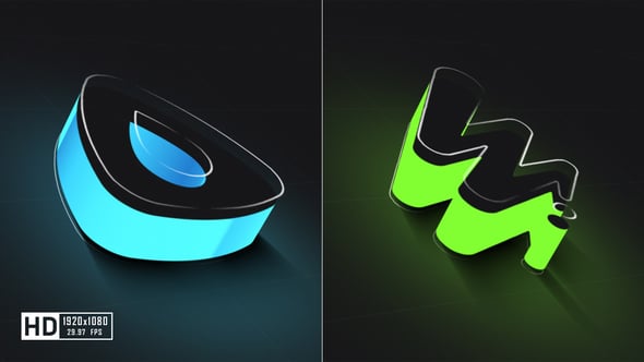 Videohive Glow 3D Logo Reveal