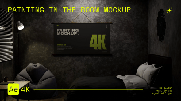 Videohive Painting in The Room Mockup