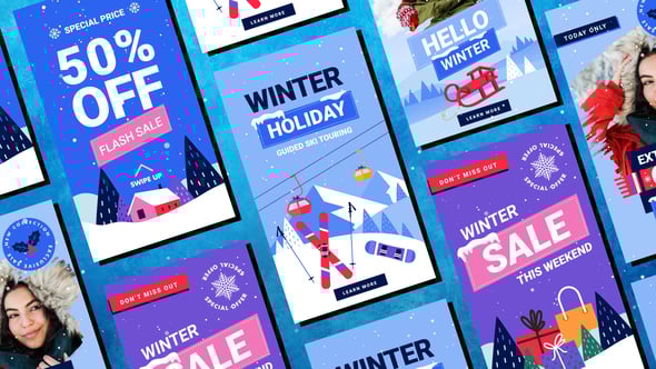 Videohive Winter Frost Snow Instagram | Christmas Holidays Reels 1