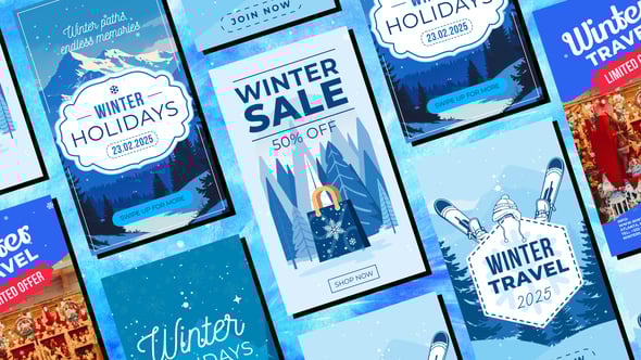 Videohive Winter Frost Snow Instagram Christmas Holidays Reels 2