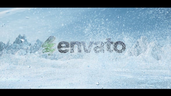 Videohive Winter Frost Snowflakes Blizzard Opener