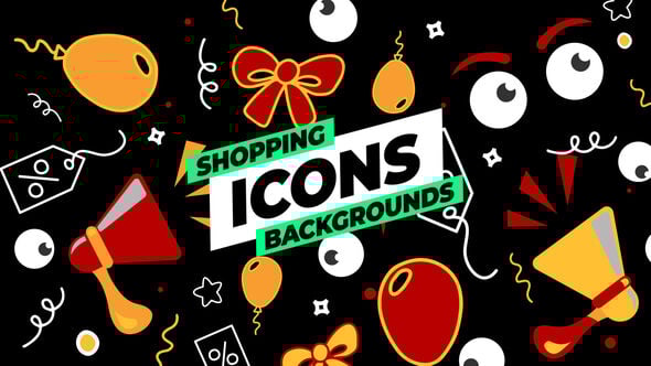 Videohive Shopping Icons Backgrounds
