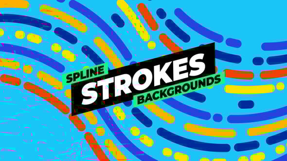 Videohive Spline Strokes Backgrounds