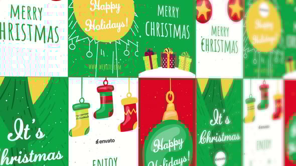 Videohive Flat Style Christmas Stories