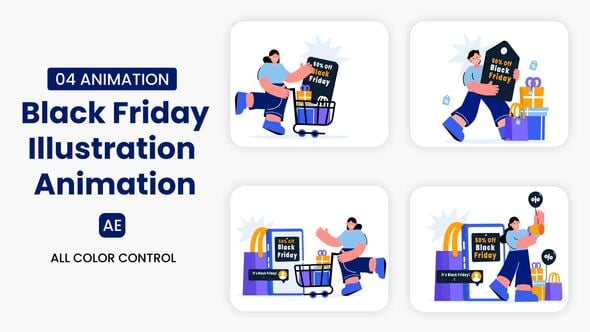 Videohive Black Friday Illustration Scene