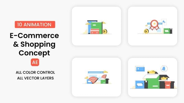 Videohive E-commerce & Shopping Icons Concept