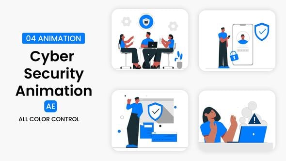 Videohive Cyber security illustration Scene