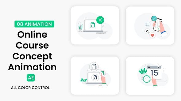 Videohive Online Course Concept Illustration