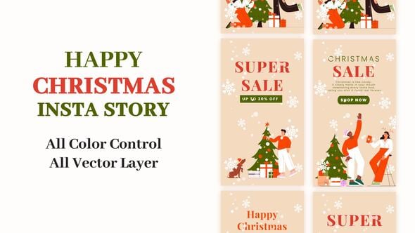 Videohive Merry Christmas & New Year Instagram story